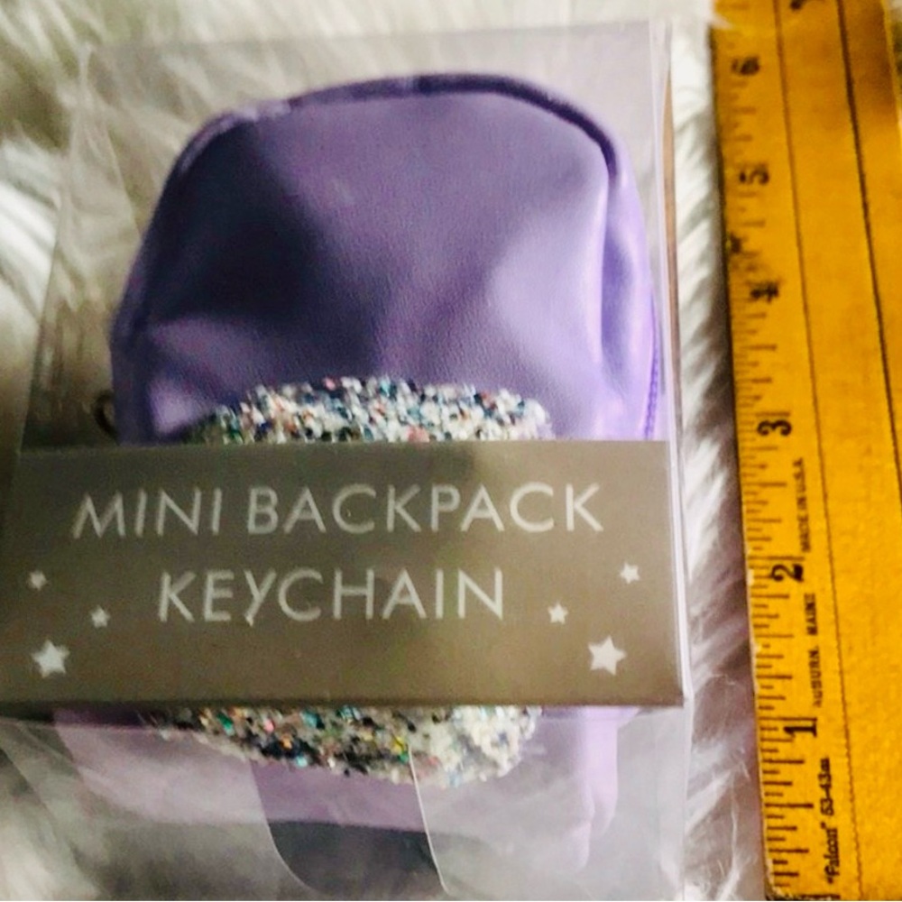 Mini Backpack Keychain, Purple, BNIB